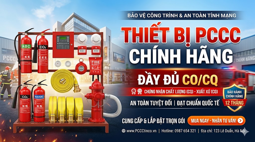 Thiết bị PCCC chính hãng - Đầy đủ CO/CQ